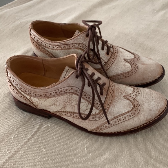 Bed Stu Brand Cream Distressed Oxfords Size 8 - Cobbler Series - VGUC - Picture 2 of 9